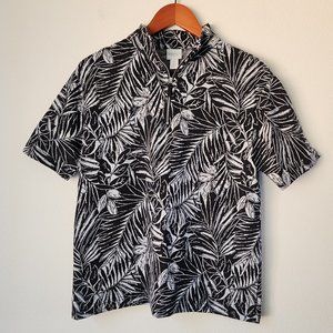 Chico's, Weekends Women's Top, Size 1, Black White, Floral Print, Casual, Travel